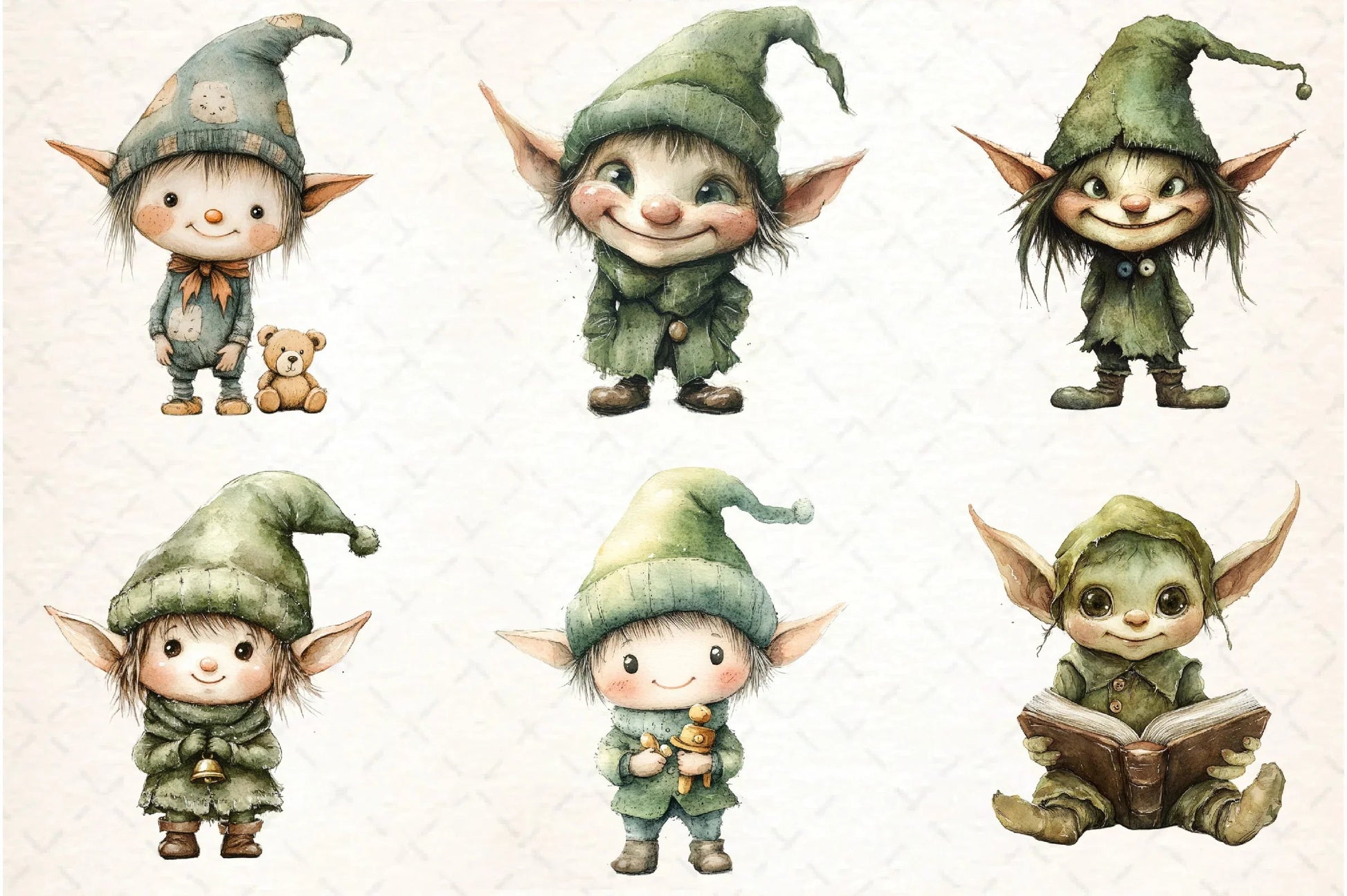 Whimsical Elf Clipart Bundle - CraftNest - Digital Crafting and Art