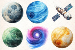 Solar System Clipart Bundle - CraftNest - Digital Crafting and Art