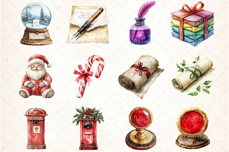Letters to Santa Christmas Clipart Bundle - CraftNest - Digital Crafting and Art