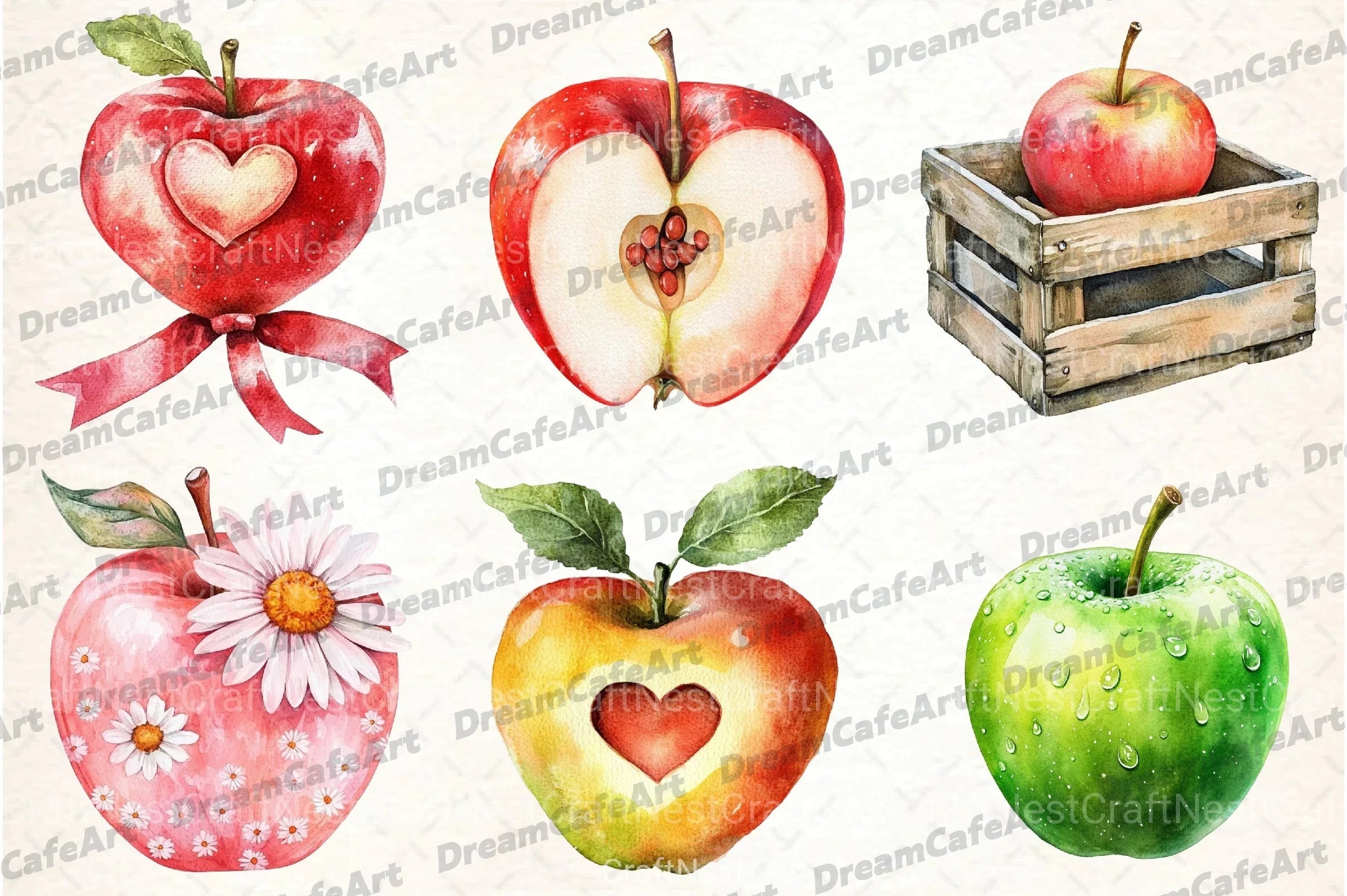Apple Clipart Bundle - CraftNest - Digital Crafting and Art