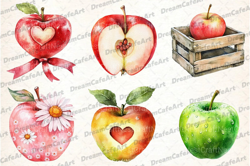 Apple Clipart Bundle - CraftNest - Digital Crafting and Art