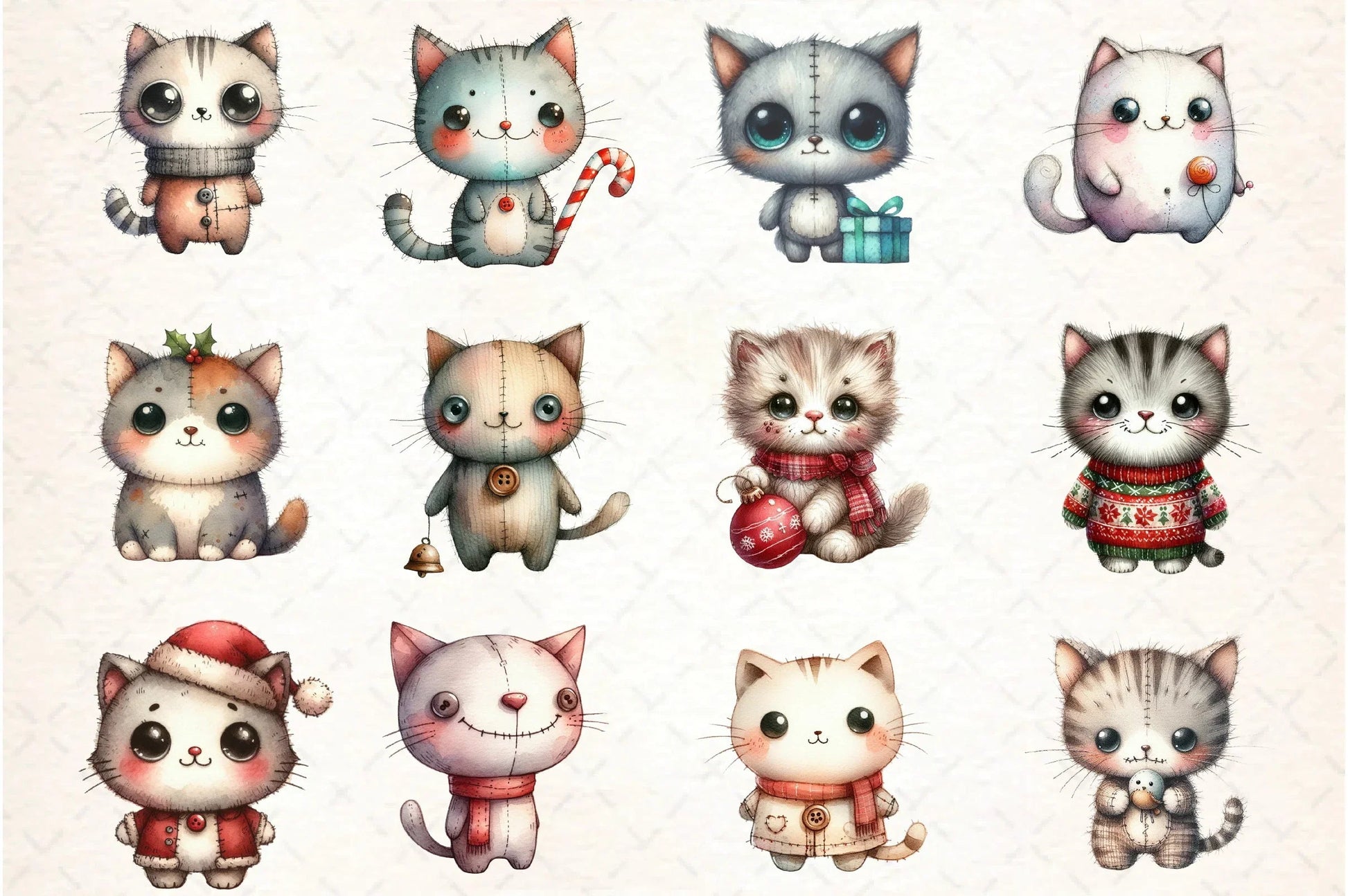 Holiday Cat Clipart Bundle - CraftNest - Digital Crafting and Art