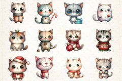 Holiday Cat Clipart Bundle - CraftNest - Digital Crafting and Art