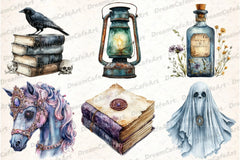 Vintage Creepy Halloween Clipart Bundle 2 - CraftNest - Digital Crafting and Art