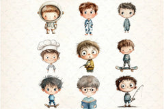 Just Boys Clipart Bundle - CraftNest - Digital Crafting and Art