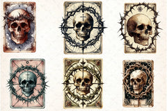 Vintage Halloween Tarot Card Clipart Bundle - CraftNest - Digital Crafting and Art