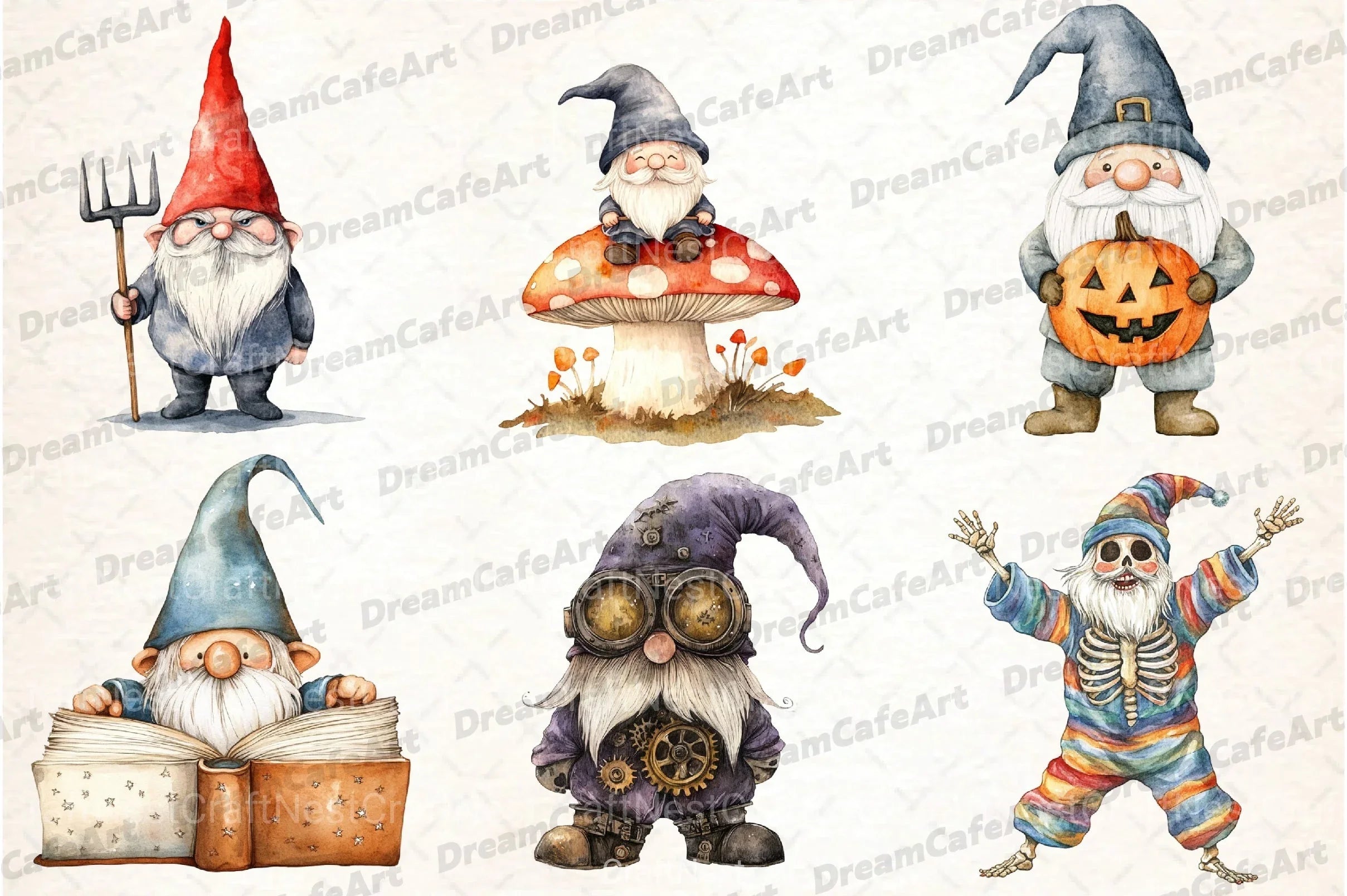 Gnomes Halloween Clipart Bundle - CraftNest - Digital Crafting and Art