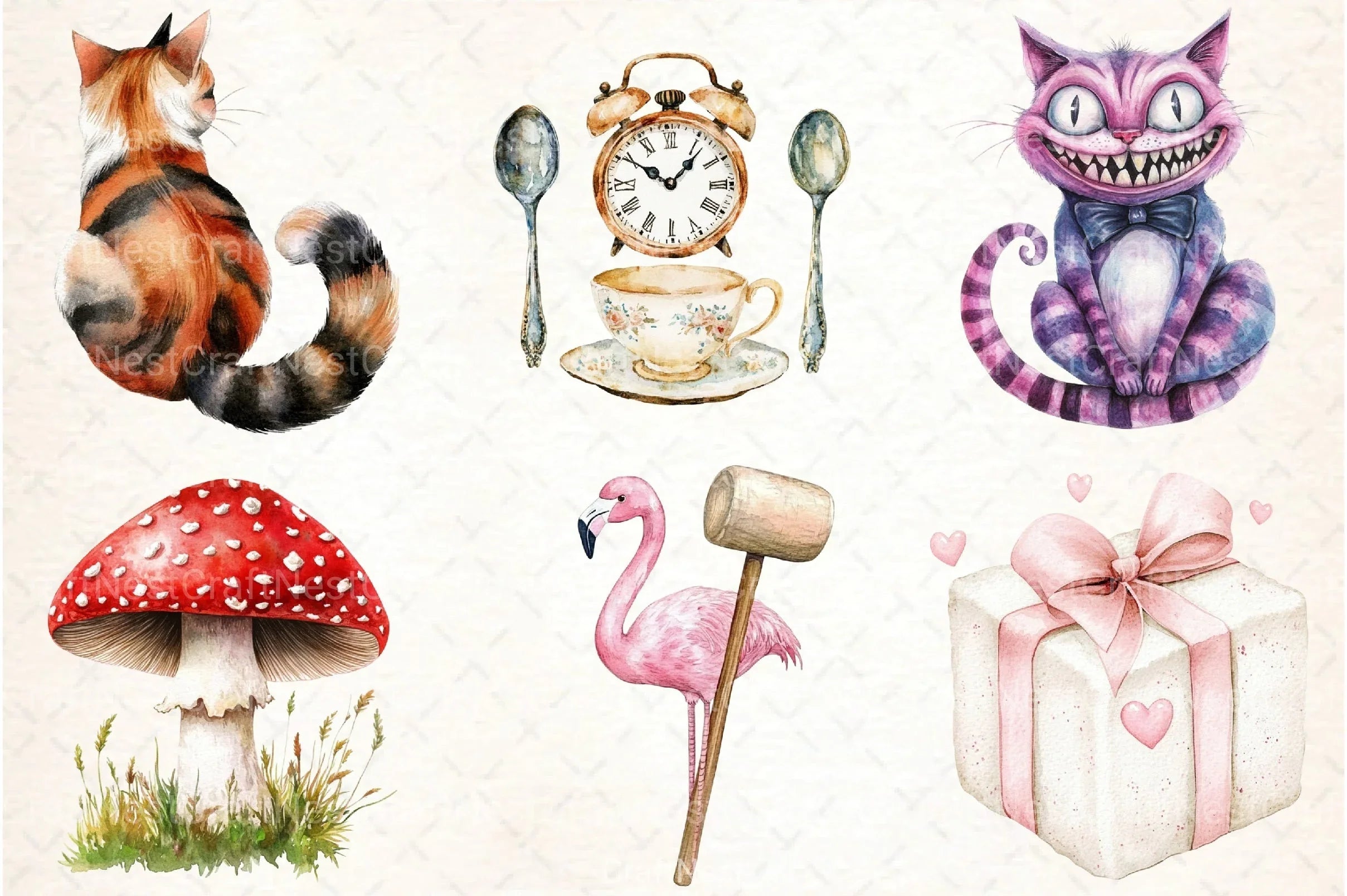 Alice in Wonderland Clipart Bundle - CraftNest - Digital Crafting and Art