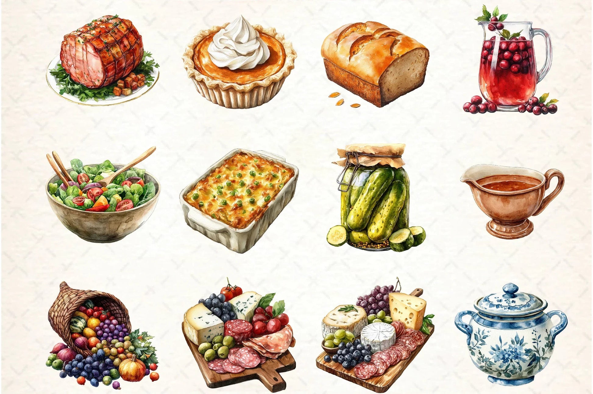 Thanksgiving Family Dinner Clipart Bundle - CraftNest - Digital Crafting and Art
