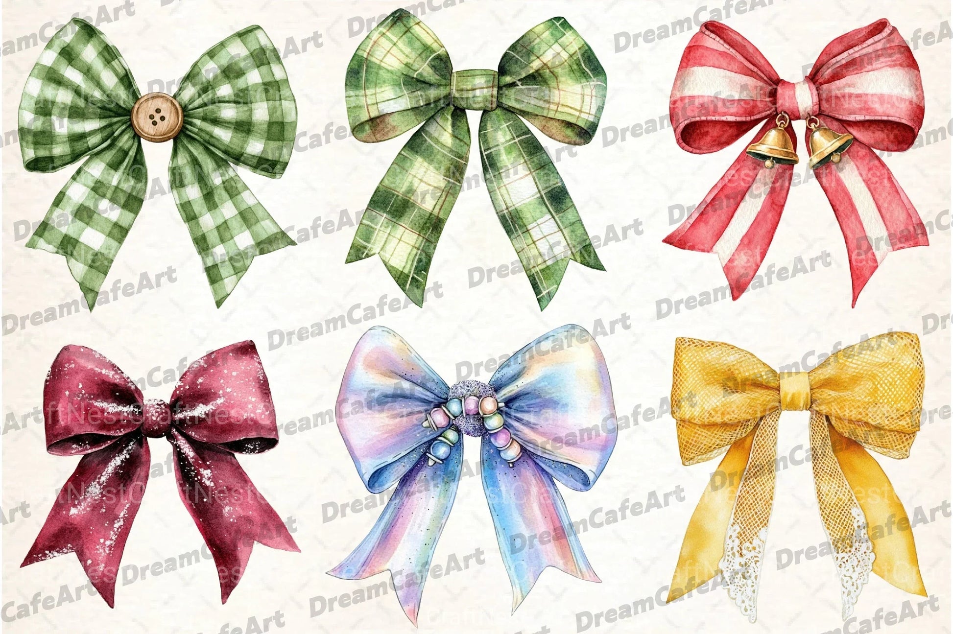 Christmas Bow Clipart Bundle 99 - CraftNest - Digital Crafting and Art