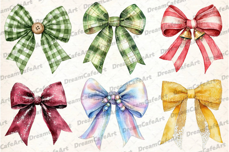 Christmas Bow Clipart Bundle 99 - CraftNest - Digital Crafting and Art