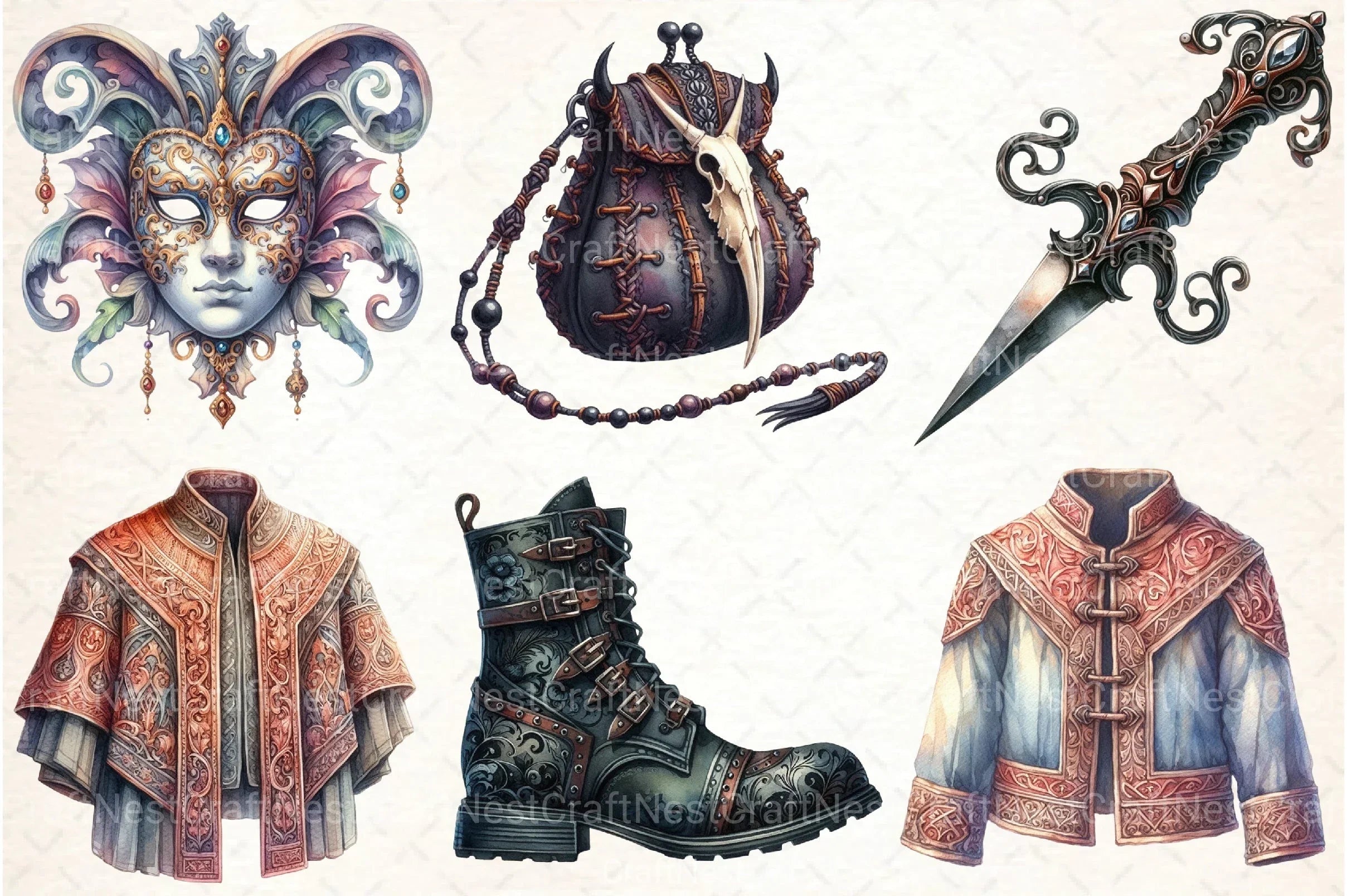 Ataman Gothic Clipart Bundle - CraftNest - Digital Crafting and Art