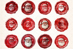 Seal Wax Christmas Santa Stamp Clipart Bundle - CraftNest - Digital Crafting and Art
