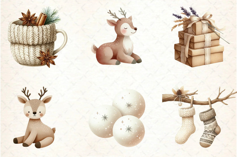 Nordic Christmas Clipart Bundle - CraftNest - Digital Crafting and Art