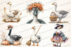 Witchy Goose Halloween Clipart Bundle - CraftNest - Digital Crafting and Art