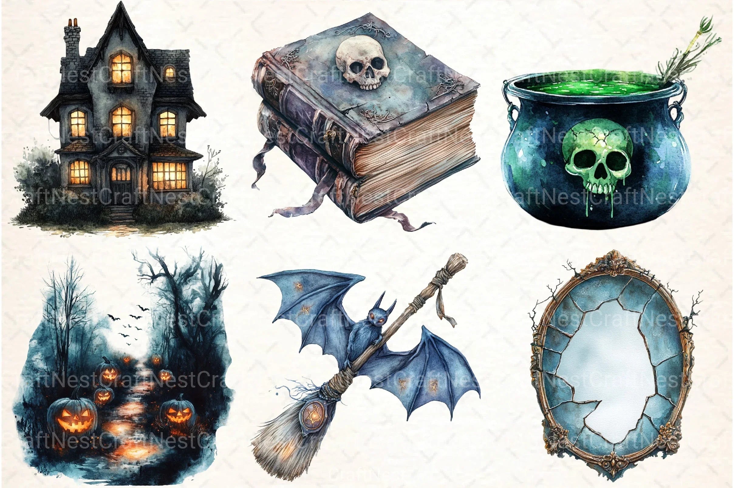 Spooky Halloween Clipart Bundle 4 - CraftNest - Digital Crafting and Art