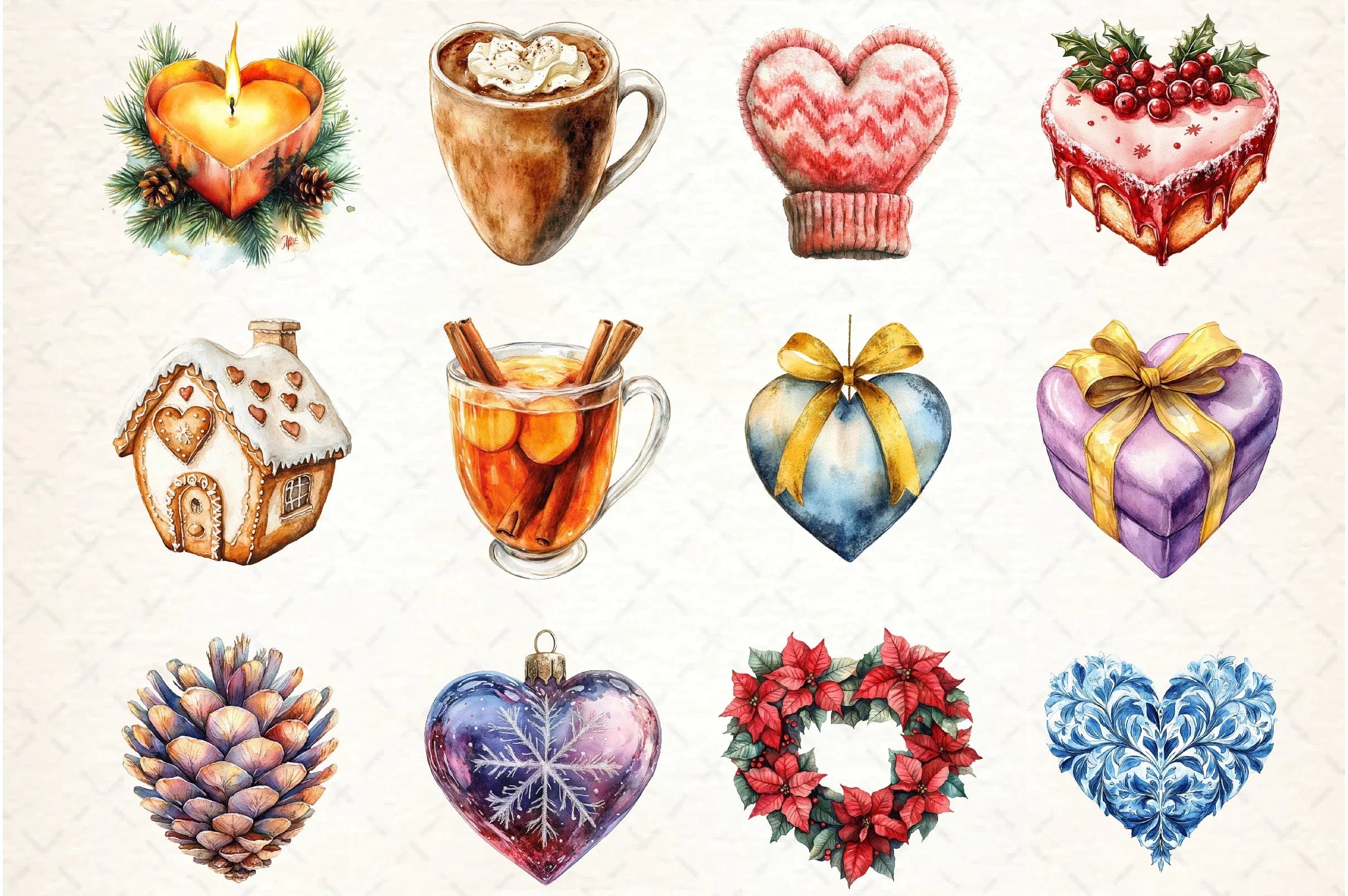 Grateful Heart Christmas Clipart Bundle - CraftNest - Digital Crafting and Art