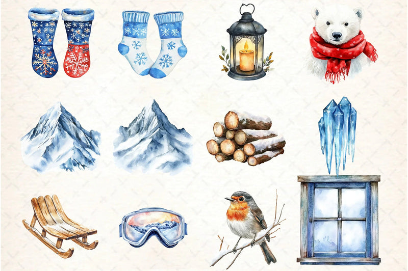 Winter Clipart Bundle - CraftNest - Digital Crafting and Art