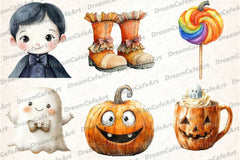 Hand Drawn Cute Halloween Clipart Bundle - CraftNest - Digital Crafting and Art