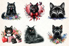 Black Cat Clipart Bundle 99 - CraftNest - Digital Crafting and Art