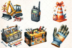 Construction Site Clipart Bundle - CraftNest - Digital Crafting and Art