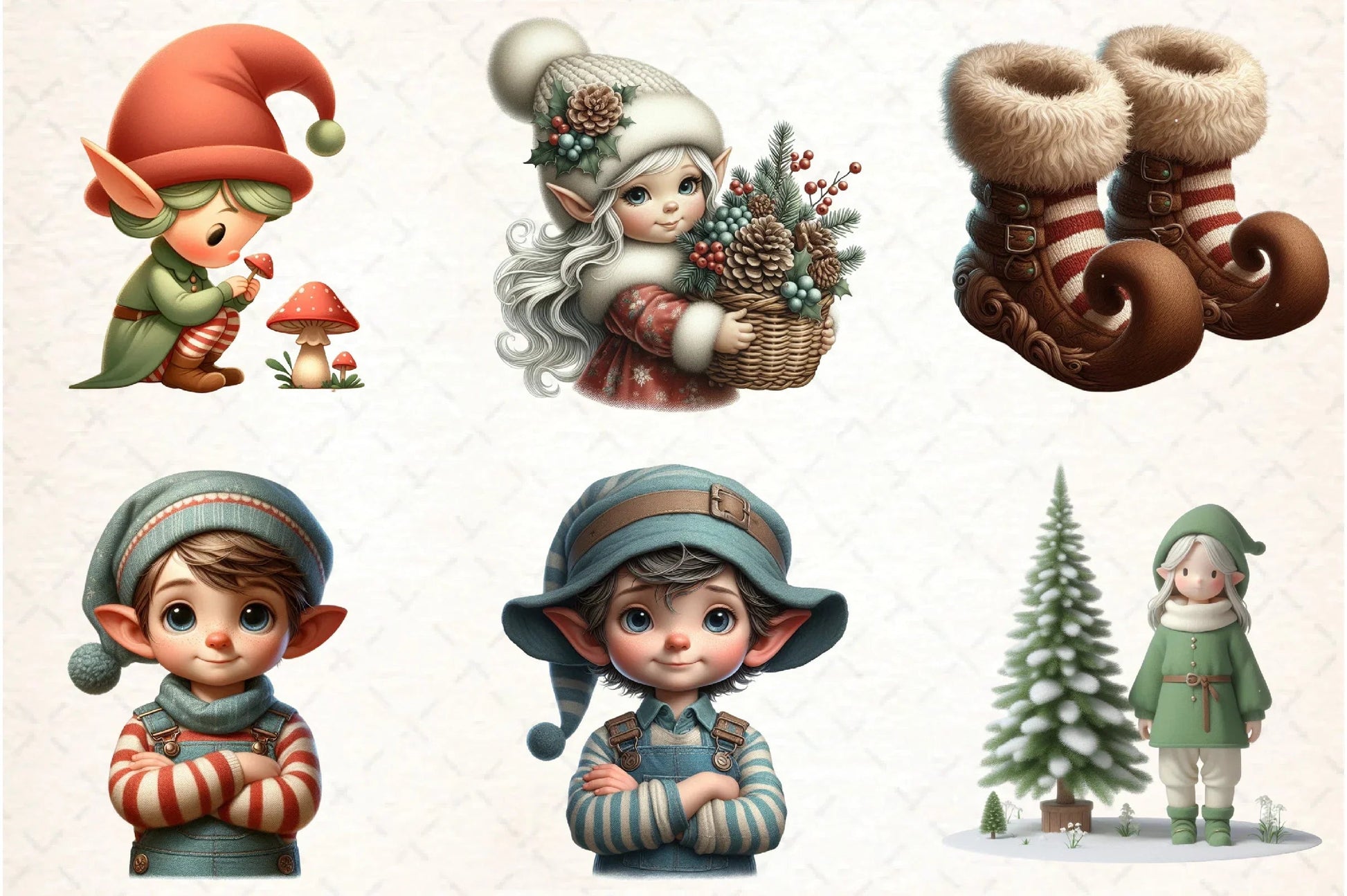 Christmas Elf Clipart Bundle - CraftNest - Digital Crafting and Art