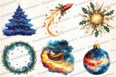 Celestial Christmas Clipart Bundle1 - CraftNest - Digital Crafting and Art