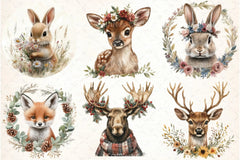 Woodland Portraits Clipart Bundle - CraftNest - Digital Crafting and Art