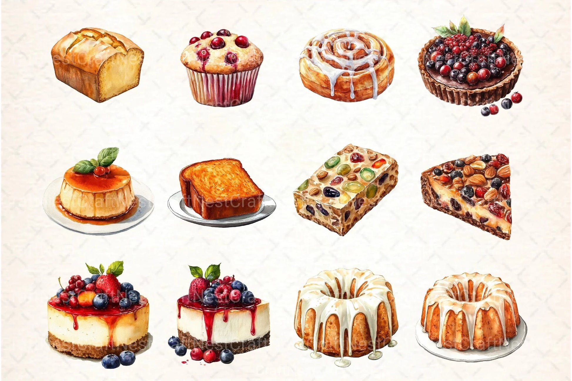 Thanksgiving Pie and Dessert Clipart Bundle - CraftNest - Digital Crafting and Art