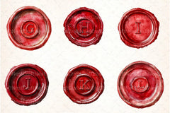 Seal Wax Letter Red Stamp Clipart Bundle - CraftNest - Digital Crafting and Art