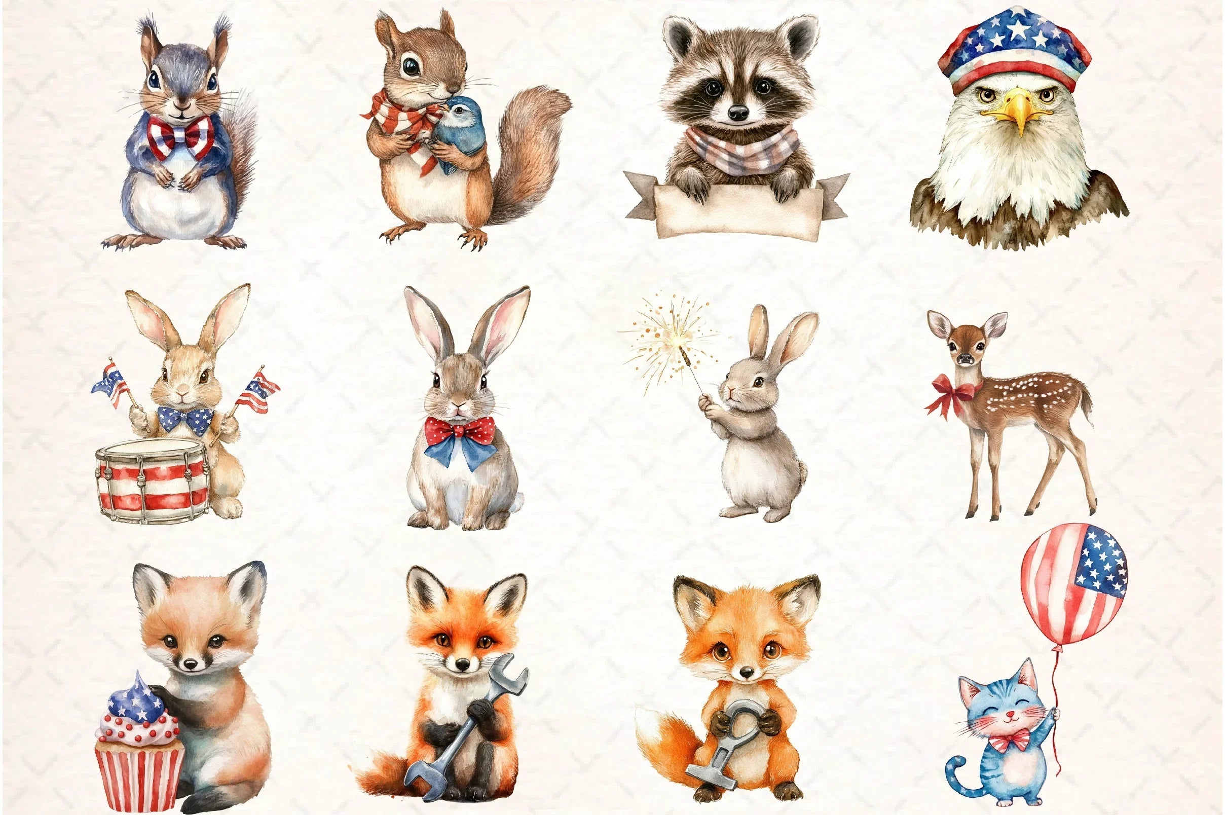 Labor Day Animals Clipart Bundle - CraftNest - Digital Crafting and Art
