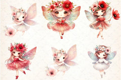 Flower Glitter Fairy Clipart Bundle - CraftNest - Digital Crafting and Art
