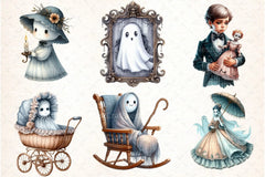 Halloween Antique Ghost Clipart Bundle - CraftNest - Digital Crafting and Art