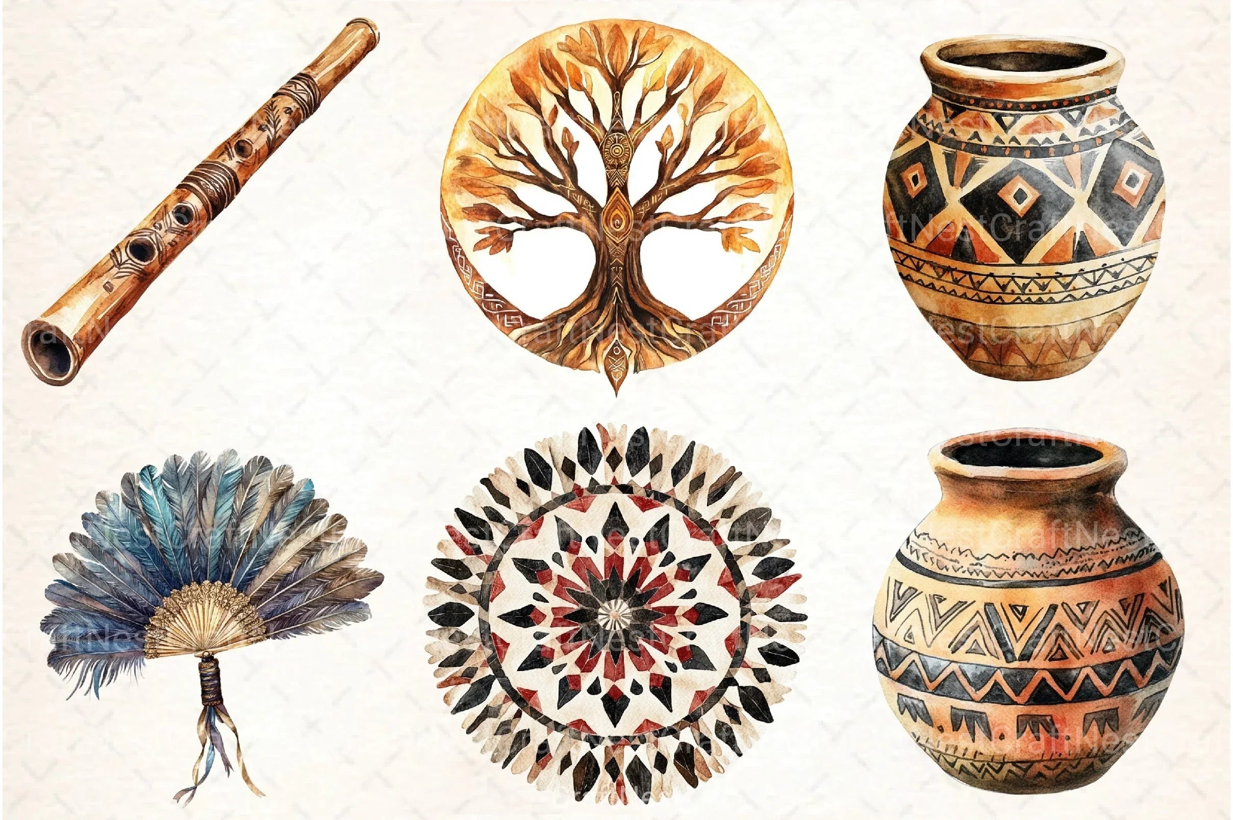 Native Culture Clipart Bundle - CraftNest - Digital Crafting and Art