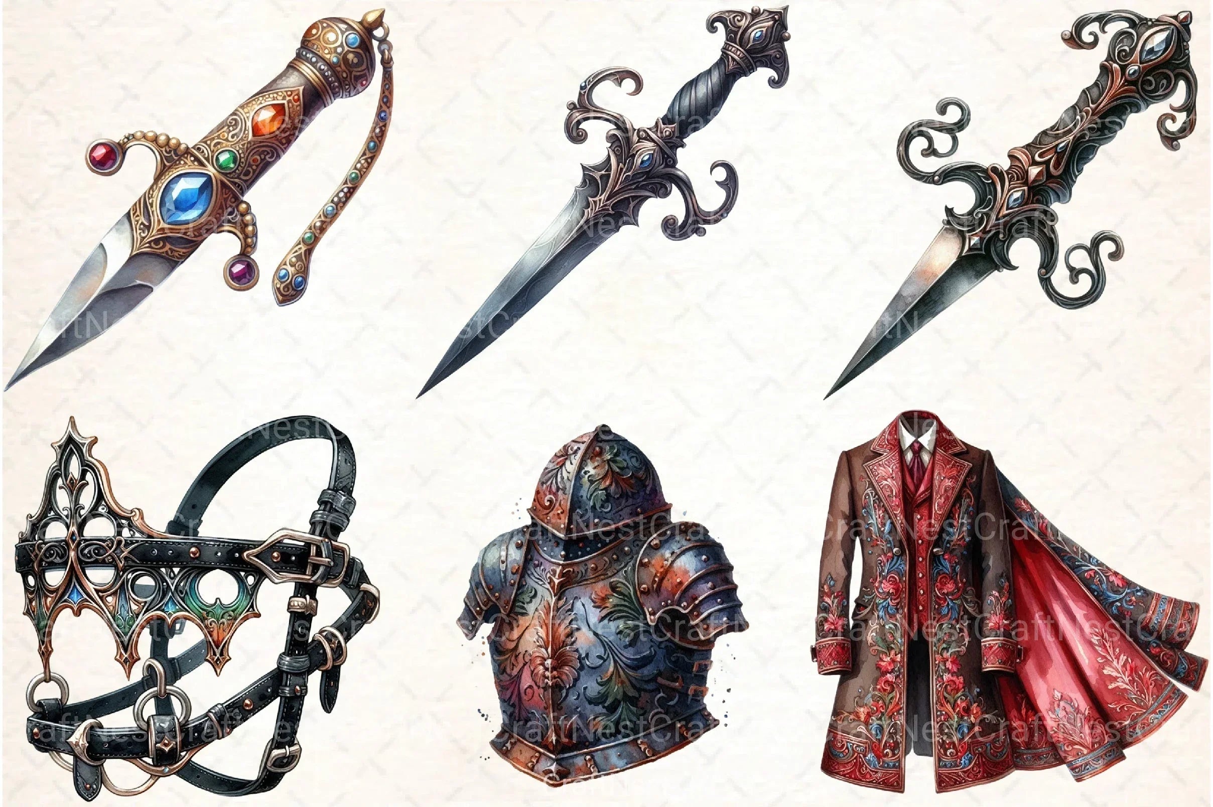 Ataman Gothic Clipart Bundle - CraftNest - Digital Crafting and Art