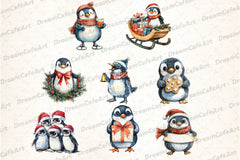 Winter Penguin Christmas Clipart Bundle 4 - CraftNest - Digital Crafting and Art