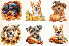 Thanksgiving Dog Clipart Bundle - CraftNest - Digital Crafting and Art
