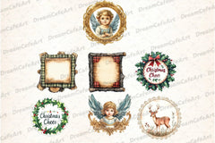 Vintage Christmas Label Clipart Bundle - CraftNest - Digital Crafting and Art
