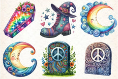 Groovy Halloween Clipart Bundle 25 - CraftNest - Digital Crafting and Art