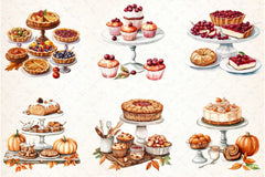 Thanksgiving Dessert Table Clipart Bundle - CraftNest - Digital Crafting and Art