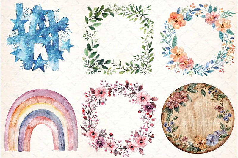 Baby Monthly Milestones Clipart Bundle - CraftNest - Digital Crafting and Art