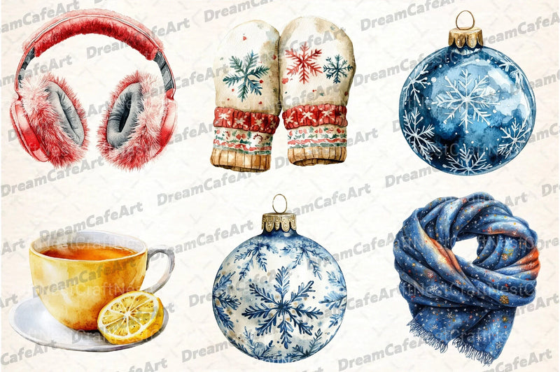 Chilly Christmas Day Clipart Bundle - CraftNest - Digital Crafting and Art