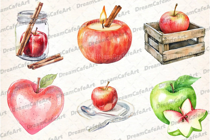 Apple Clipart Bundle - CraftNest - Digital Crafting and Art