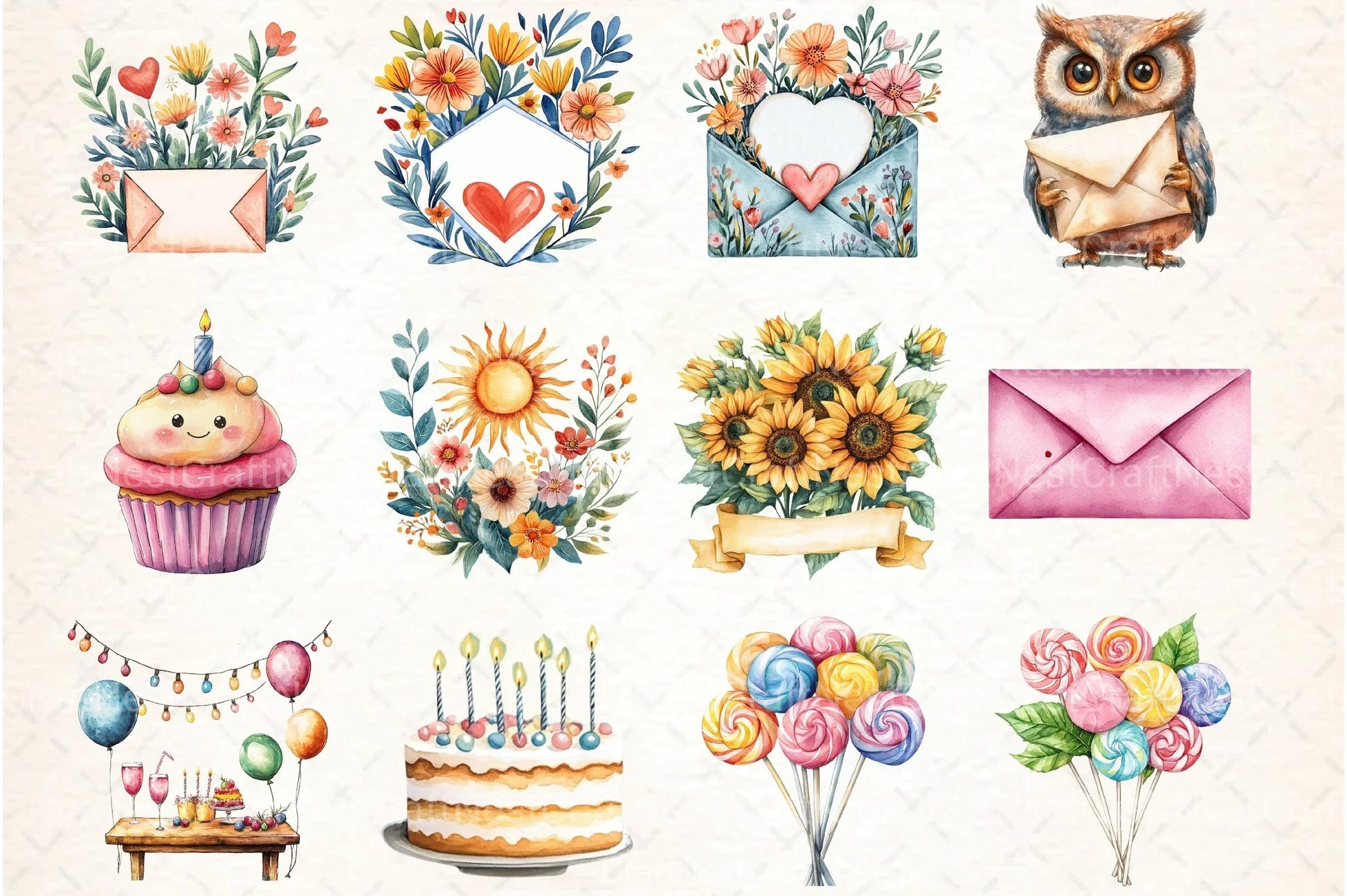 Birthday Clipart Bundle for Creative Designs - CraftNest - Digital Crafting and Art