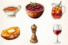 Thanksgiving Family Dinner Clipart Bundle - CraftNest - Digital Crafting and Art
