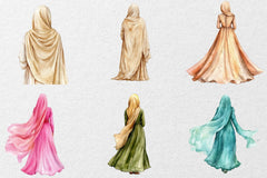 Hijab Girl Backside Clipart Bundle - CraftNest - Digital Crafting and Art