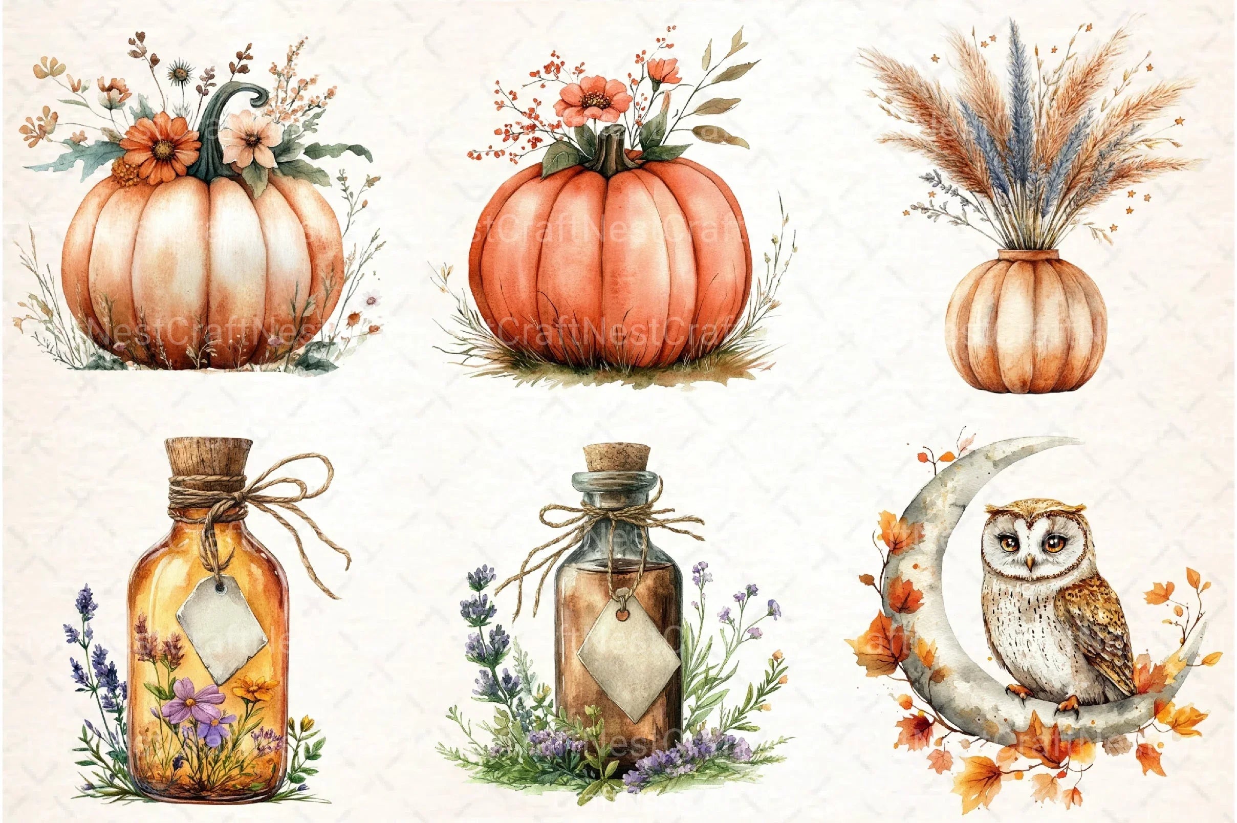 Boho Halloween Clipart Bundle 1 - CraftNest - Digital Crafting and Art