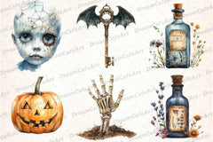 Vintage Creepy Halloween Clipart Bundle 2 - CraftNest - Digital Crafting and Art