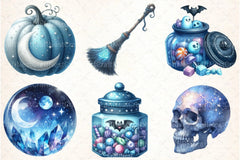 Blue Halloween Clipart Bundle 4 - CraftNest - Digital Crafting and Art