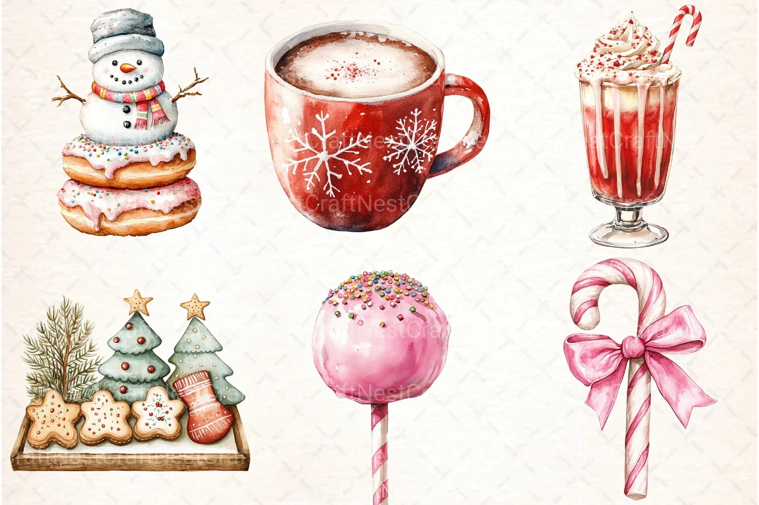 Sweet Christmas Clipart Bundle 7 - CraftNest - Digital Crafting and Art